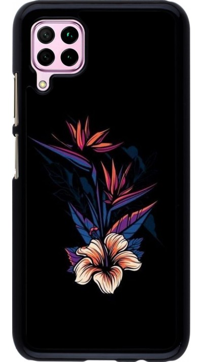 Hülle Huawei P40 Lite - Dark Flowers