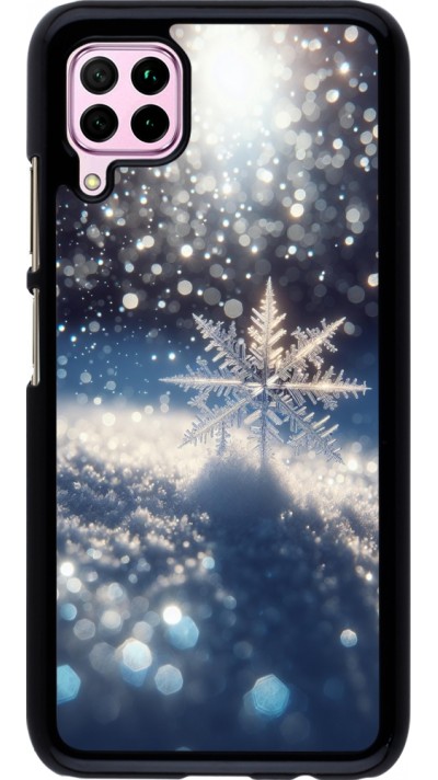 Huawei P40 Lite Case Hülle - Schneeflocke Solar Glanz