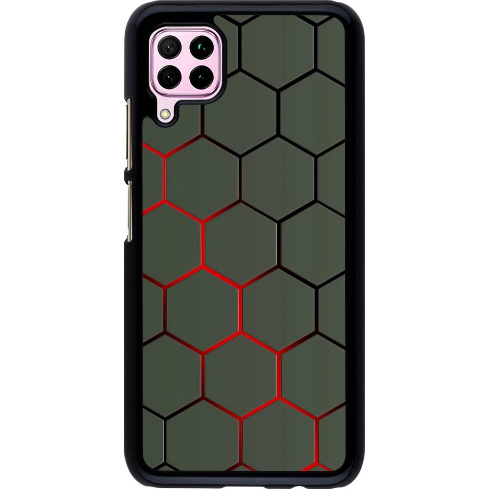 Hülle Huawei P40 Lite - Geometric Line red