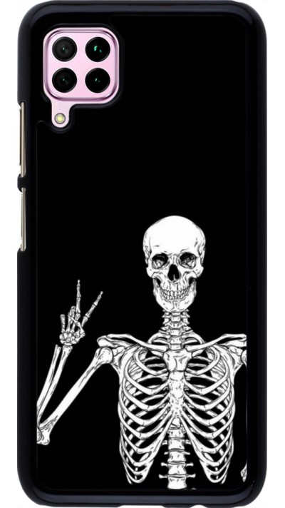 Huawei P40 Lite Case Hülle - Halloween 2023 peace skeleton