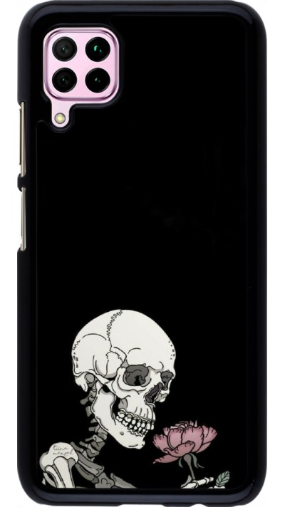 Huawei P40 Lite Case Hülle - Halloween 2023 rose and skeleton
