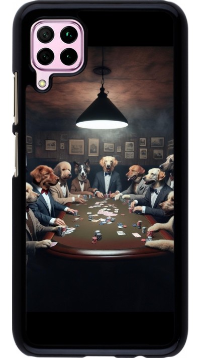 Huawei P40 Lite Case Hülle - Die Pokerhunde