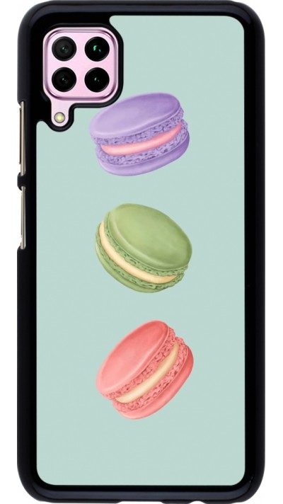 Coque Huawei P40 Lite - Macarons on green background
