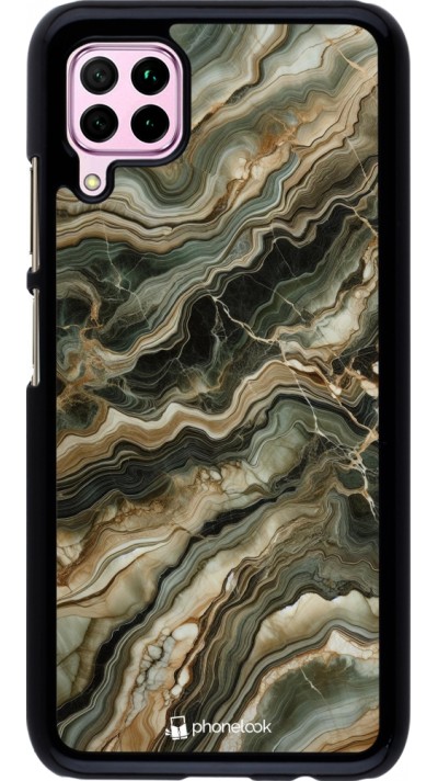 Huawei P40 Lite Case Hülle - Oliv Marmor