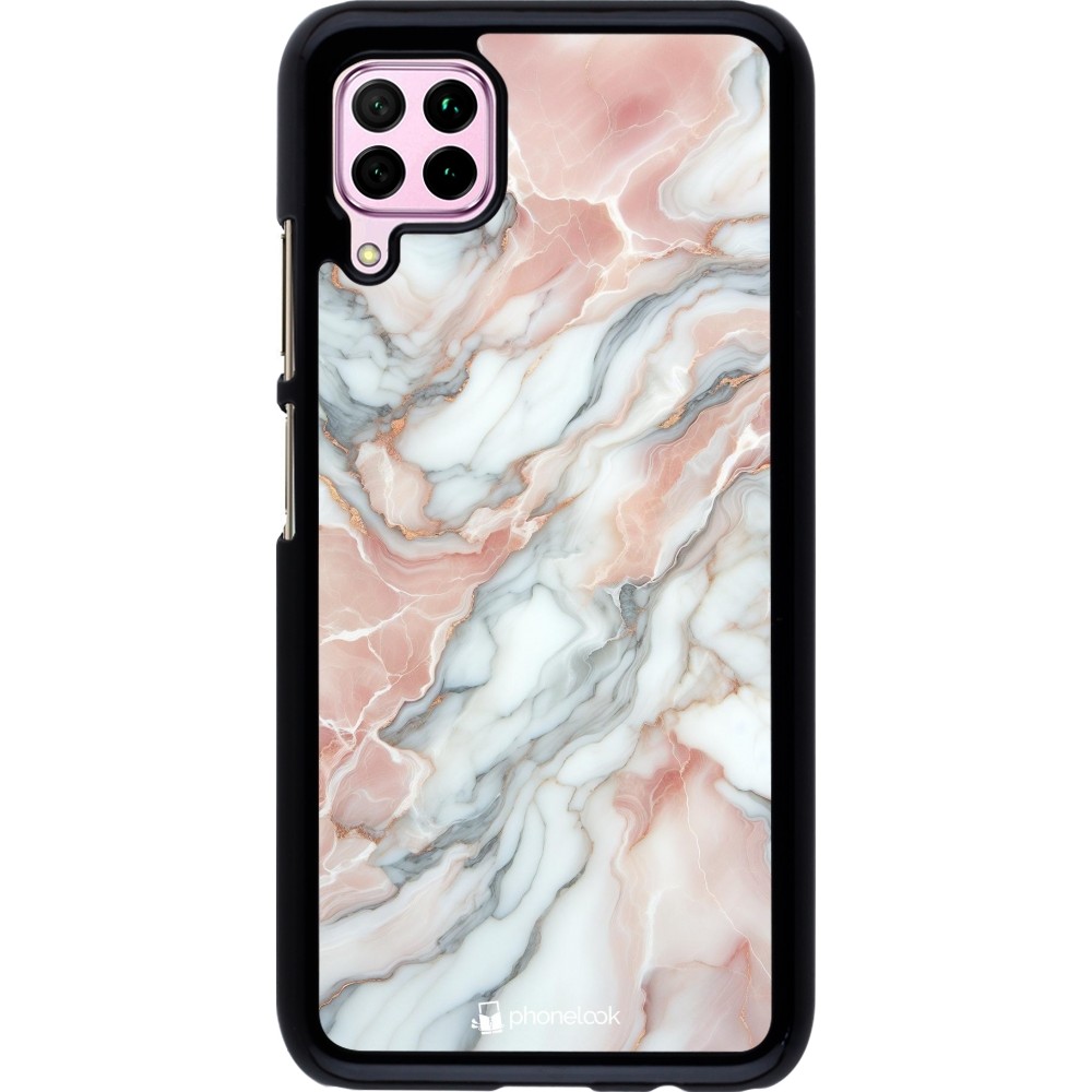 Huawei P40 Lite Case Hülle - Rosa Leuchtender Marmor