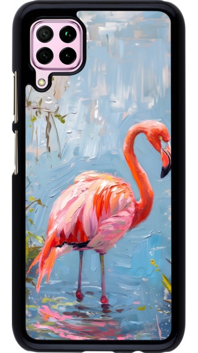 Huawei P40 Lite Case Hülle - Paint Flamingo
