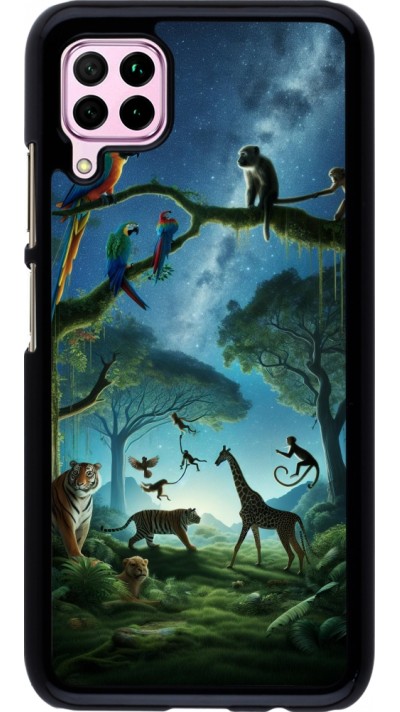 Huawei P40 Lite Case Hülle - Paradies der exotischen Tiere