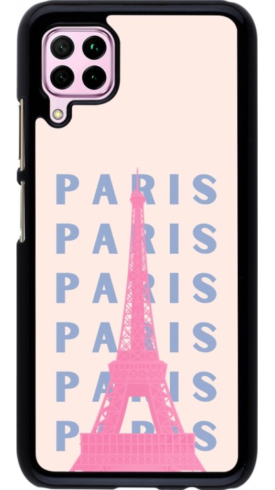 Huawei P40 Lite Case Hülle - Paris Pink Print