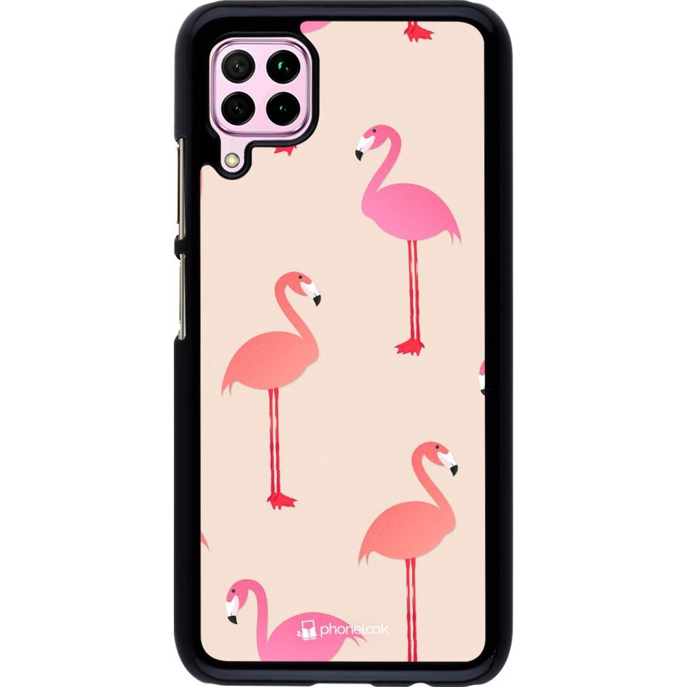 Hülle Huawei P40 Lite - Pink Flamingos Pattern