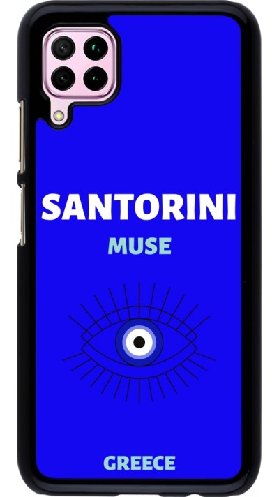 Huawei P40 Lite Case Hülle - Pop Summer Destination Santorini