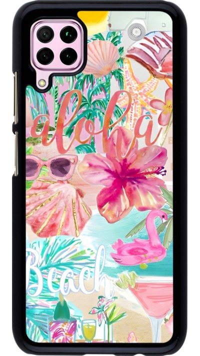 Huawei P40 Lite Case Hülle - Preppy Collage Aloha