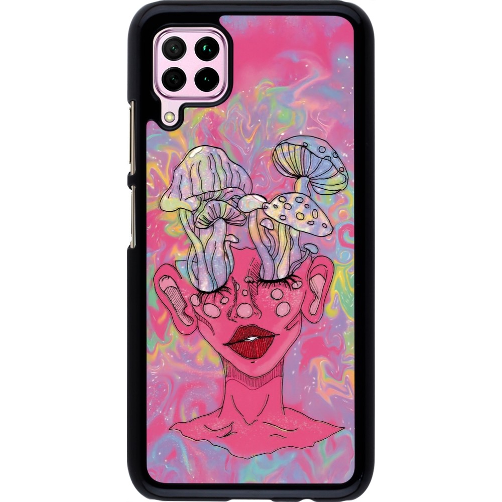 Coque Huawei P40 Lite - Psychedelic pink mushroom