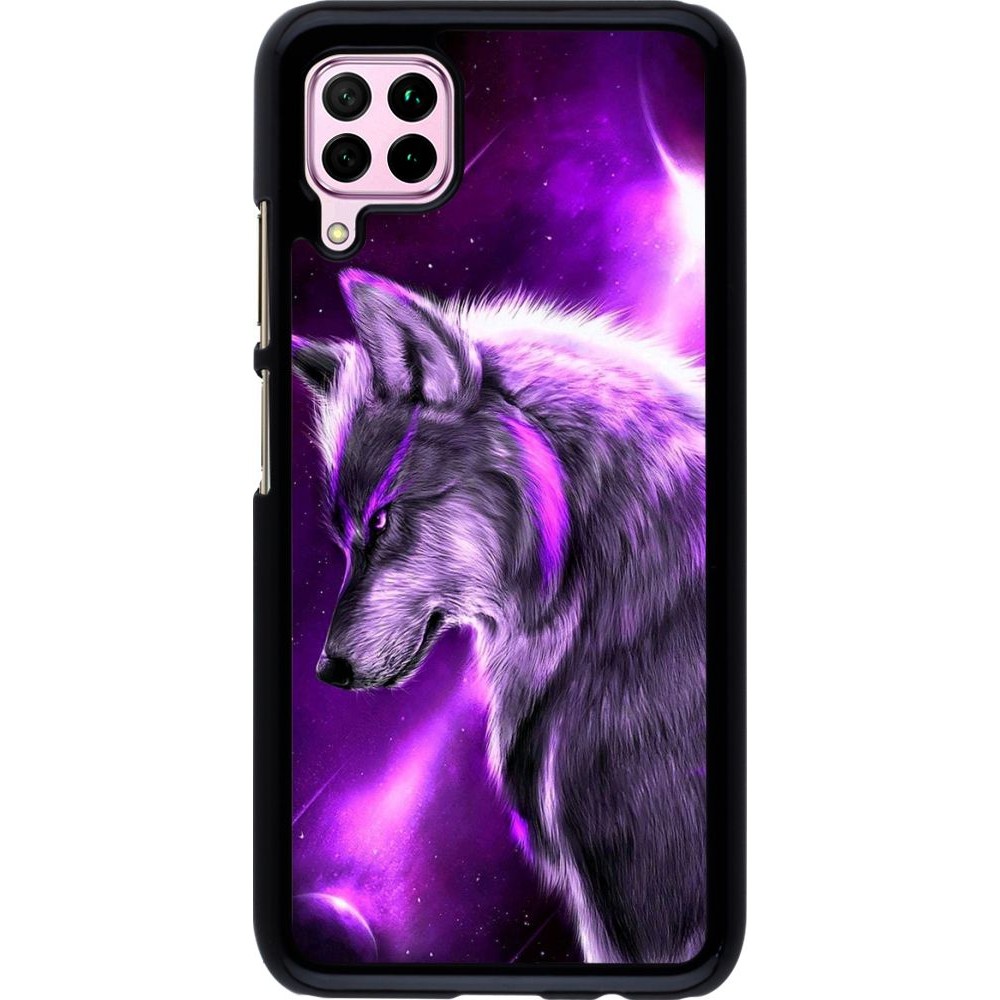 Hülle Huawei P40 Lite - Purple Sky Wolf