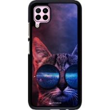 Coque Huawei P40 Lite - Red Blue Cat Glasses