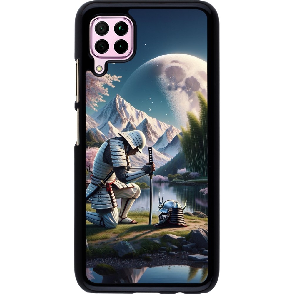 Huawei P40 Lite Case Hülle - Samurai Katana Mond