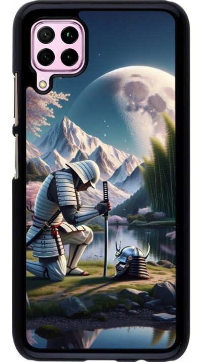 Huawei P40 Lite Case Hülle - Samurai Katana Mond