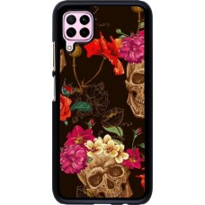 Coque Huawei P40 Lite - Skulls and flowers