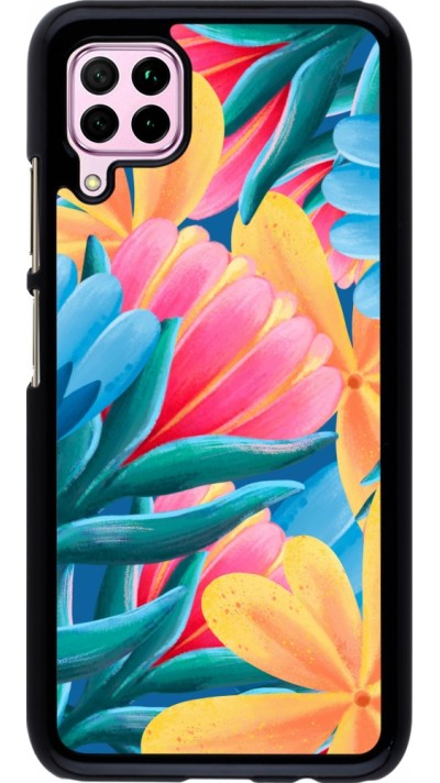 Huawei P40 Lite Case Hülle - Spring 23 colorful flowers