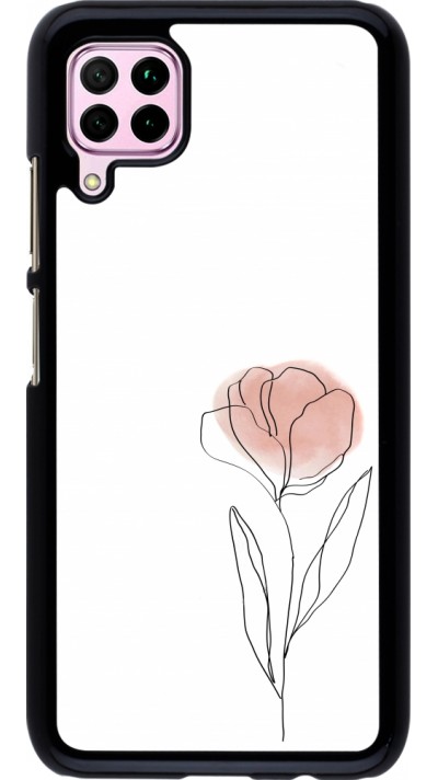 Huawei P40 Lite Case Hülle - Spring 23 minimalist flower