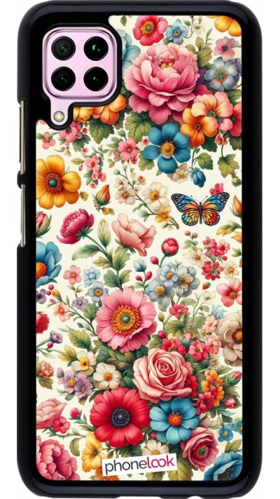 Huawei P40 Lite Case Hülle - Spring 25 fruehling bluetend
