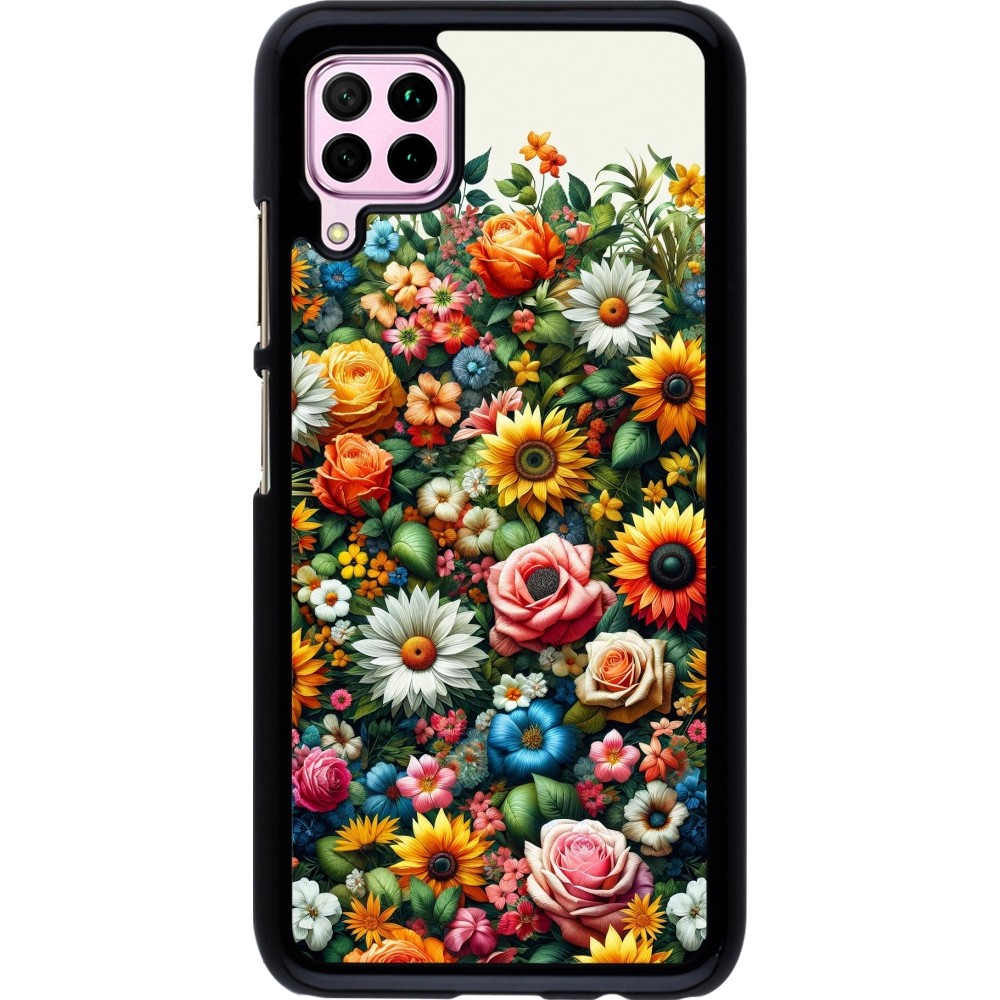 Huawei P40 Lite Case Hülle - Sommer Blumenmuster