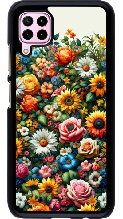 Huawei P40 Lite Case Hülle - Sommer Blumenmuster