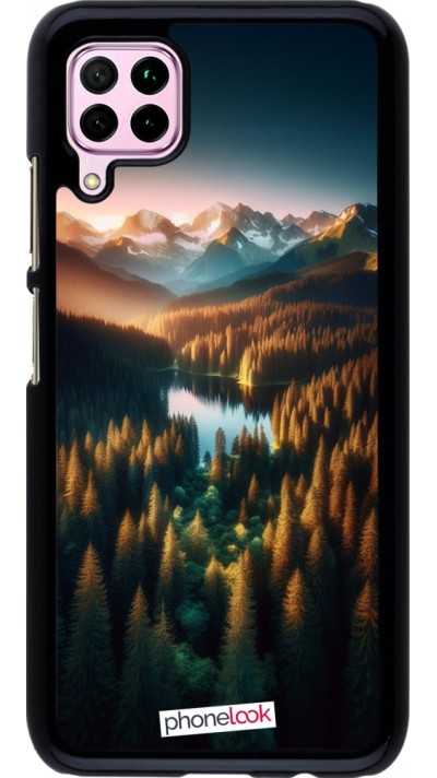 Coque Huawei P40 Lite - Sunset Forest Lake