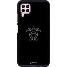 Coque Huawei P40 Lite - Turtles lines on black