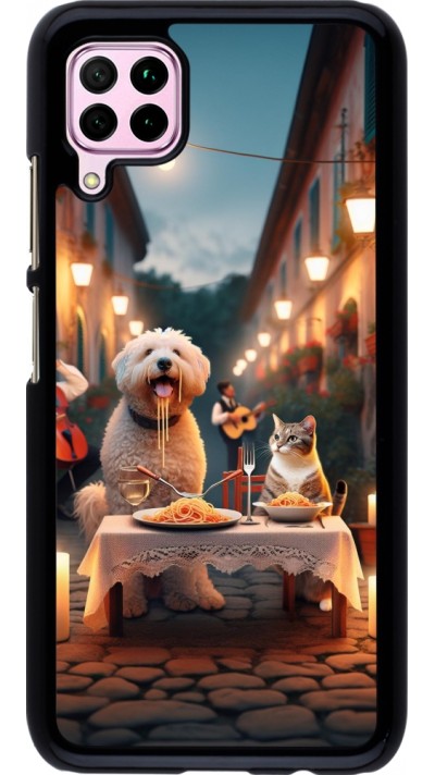 Coque Huawei P40 Lite - Valentine 2024 Dog & Cat Candlelight