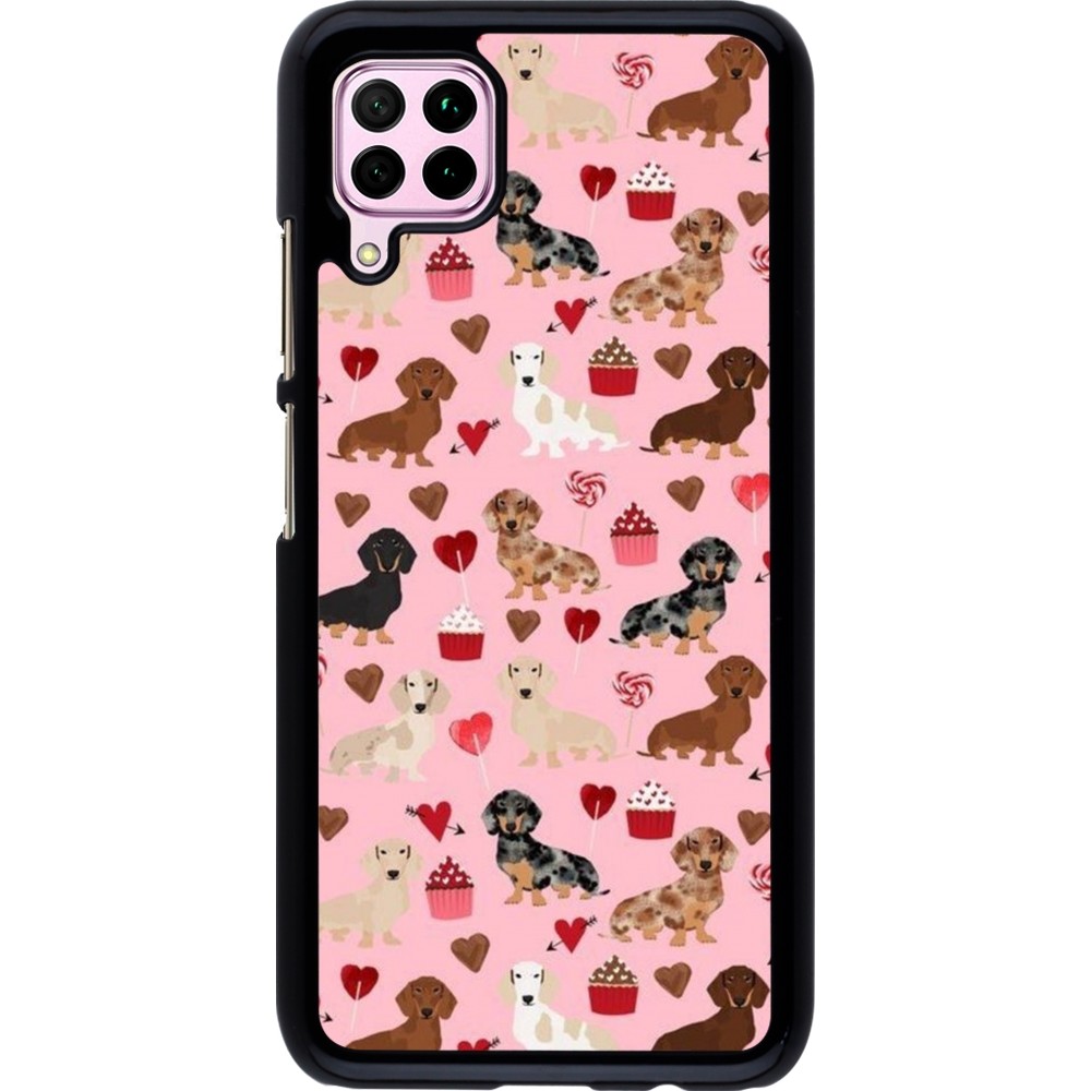 Huawei P40 Lite Case Hülle - Valentine 2024 puppy love