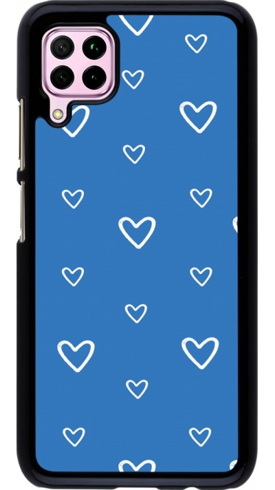 Coque Huawei P40 Lite - Valentine 2023 blue hearts