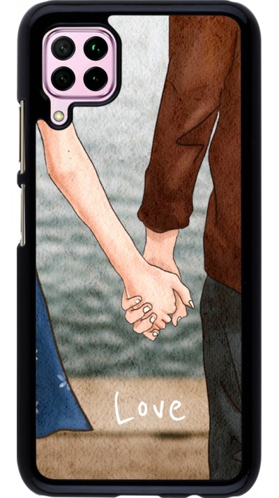 Coque Huawei P40 Lite - Valentine 2023 lovers holding hands