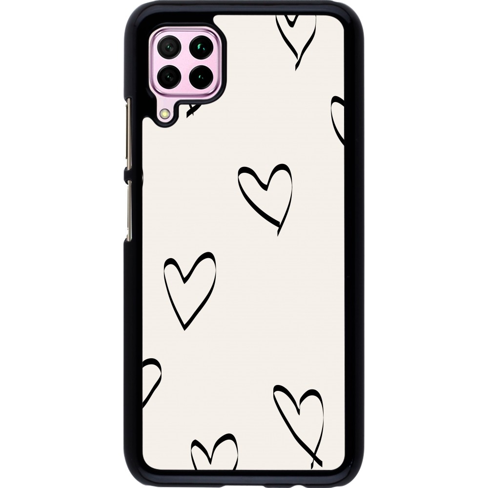 Coque Huawei P40 Lite - Valentine 2023 minimalist hearts