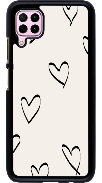 Coque Huawei P40 Lite - Valentine 2023 minimalist hearts