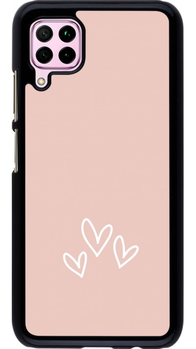 Coque Huawei P40 Lite - Valentine 2023 three minimalist hearts