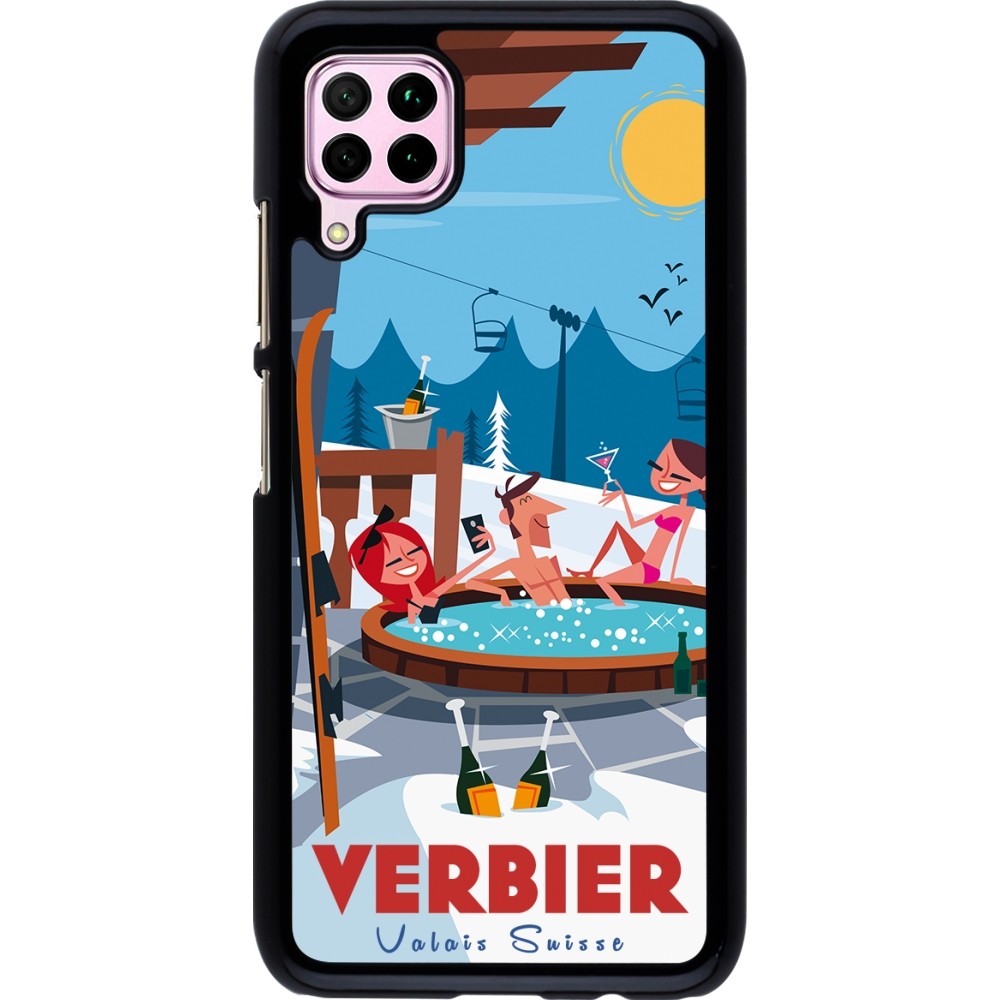 Coque Huawei P40 Lite - Verbier Mountain Jacuzzi