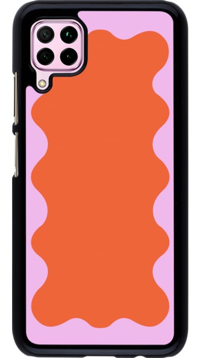 Coque Huawei P40 Lite - Wavy Rectangle Orange Pink