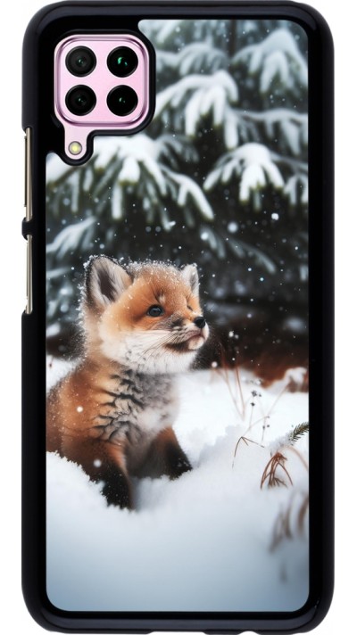 Coque Huawei P40 Lite - Noël 2023 Renardeau sapin