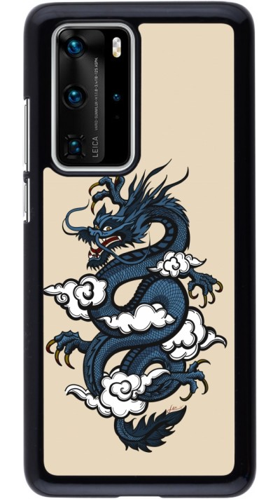 Huawei P40 Pro Case Hülle - Blue Dragon Tattoo