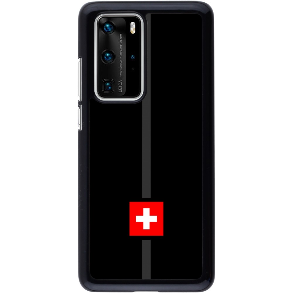 Huawei P40 Pro Case Hülle - Kanton CH schwarz