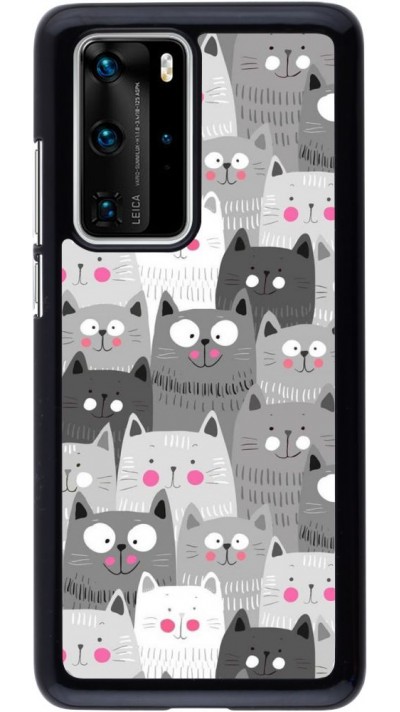 Coque Huawei P40 Pro - Chats gris troupeau