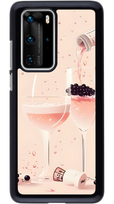 Huawei P40 Pro Case Hülle - Champagne Pouring Pink