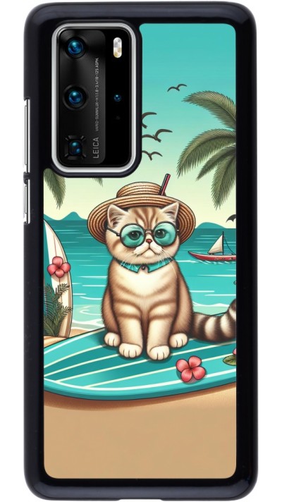 Huawei P40 Pro Case Hülle - Chat Surf Stil