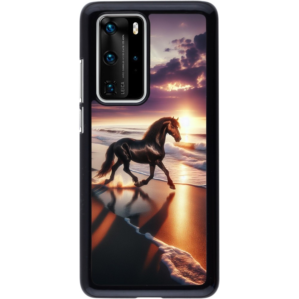 Huawei P40 Pro Case Hülle - Pferd majestätisch Strand