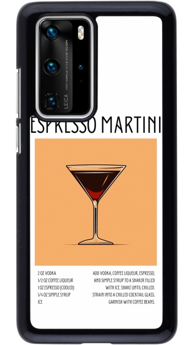 Huawei P40 Pro Case Hülle - Cocktail Rezept Espresso Martini