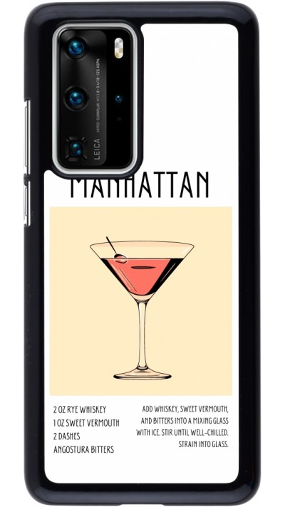 Huawei P40 Pro Case Hülle - Cocktail Rezept Manhattan