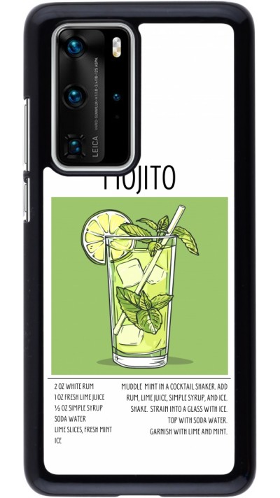 Huawei P40 Pro Case Hülle - Cocktail Rezept Mojito