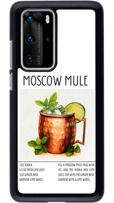 Huawei P40 Pro Case Hülle - Cocktail Rezept Moscow Mule