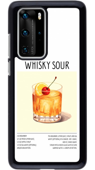 Huawei P40 Pro Case Hülle - Cocktail Rezept Whisky Sour