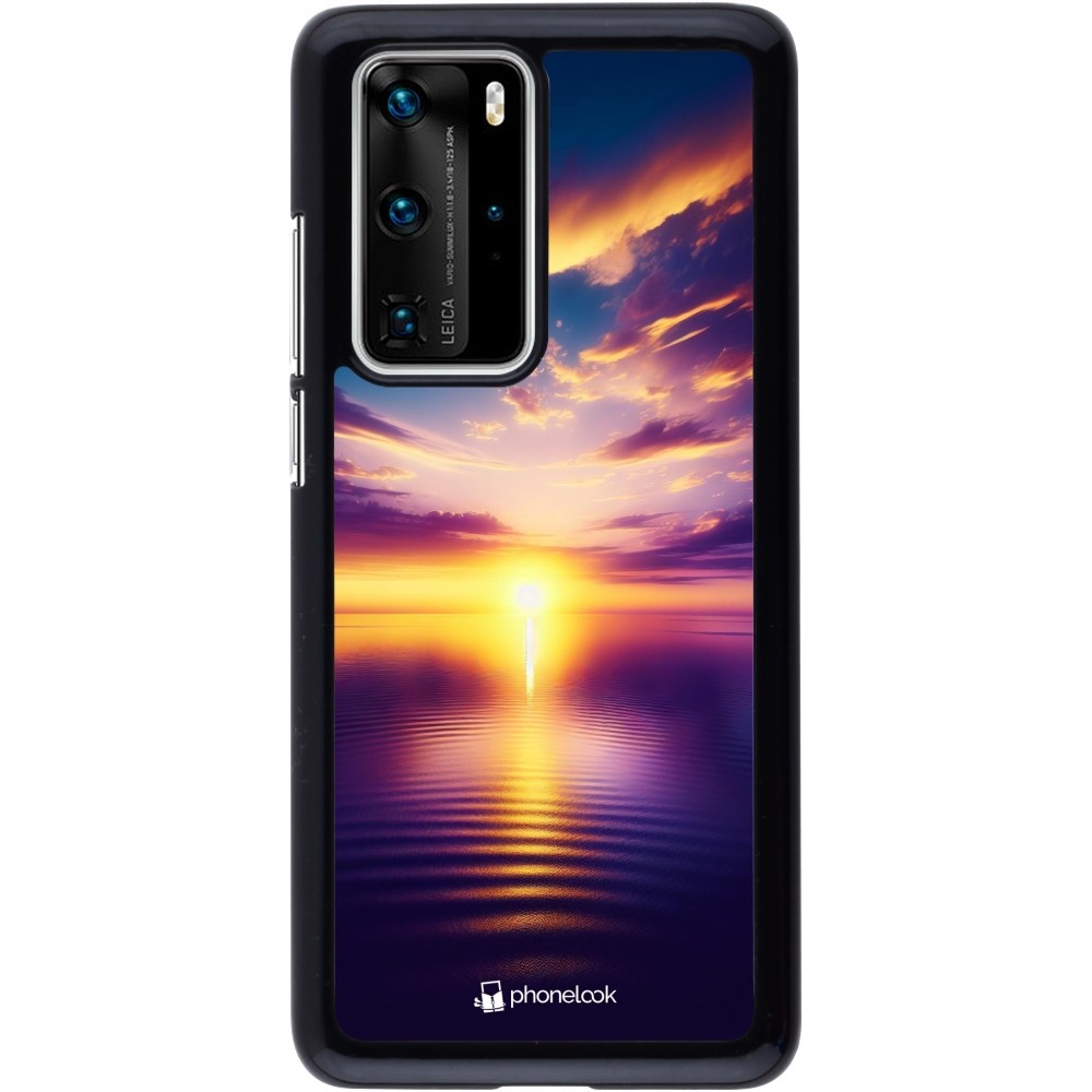 Huawei P40 Pro Case Hülle - Sonnenuntergang gelb violett
